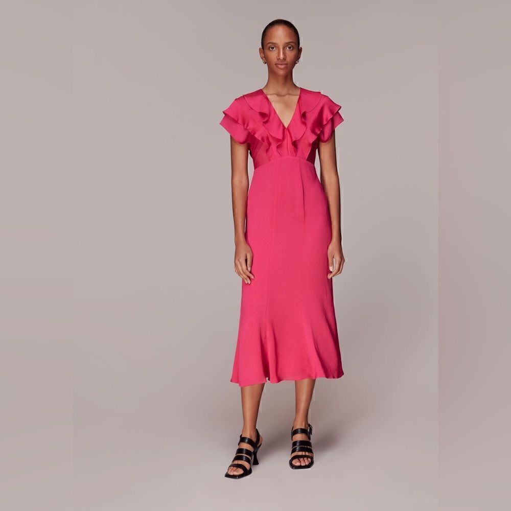 ADELINE FRILL MIDI DRESS - - Picture 4 of 7